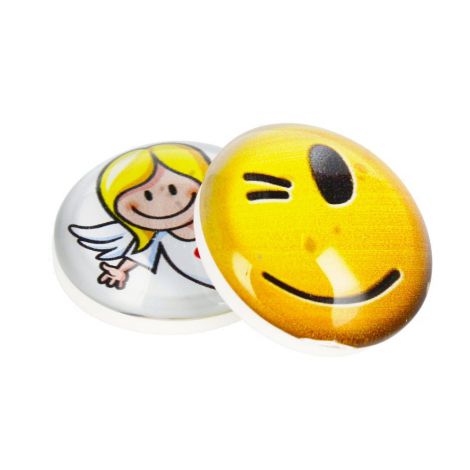 Magnesy Magnet Smiley/Anioł, 2szt 3.5cm - 2